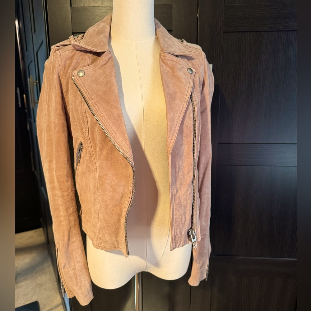 Rose Colored Leather Jacket